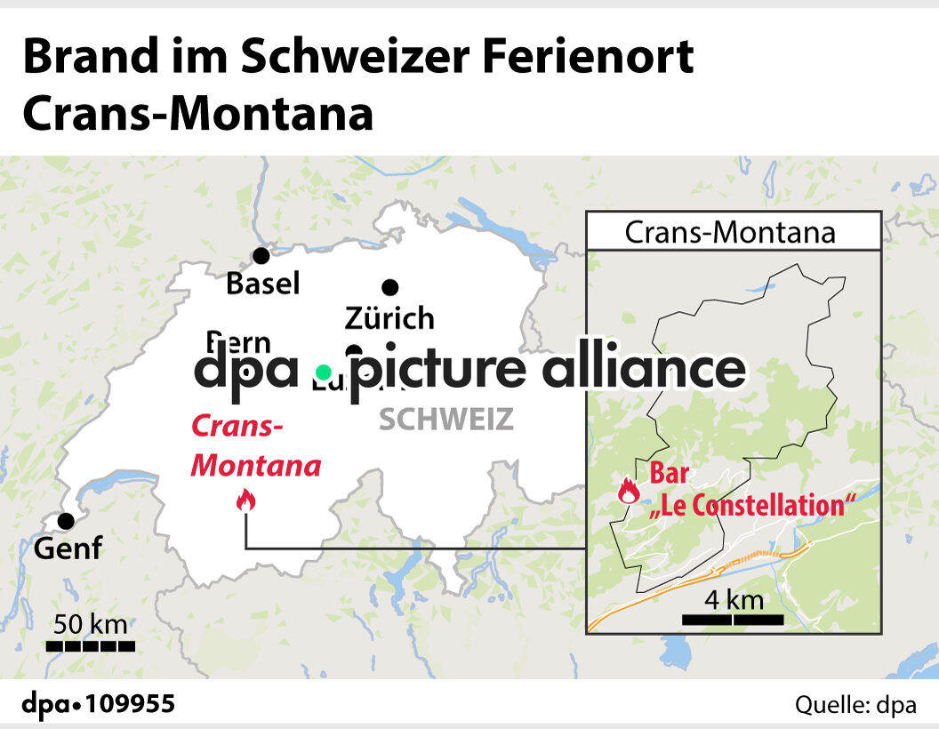 Brand im Schweizer Ferienort Crans-Montana (02.01.2026)