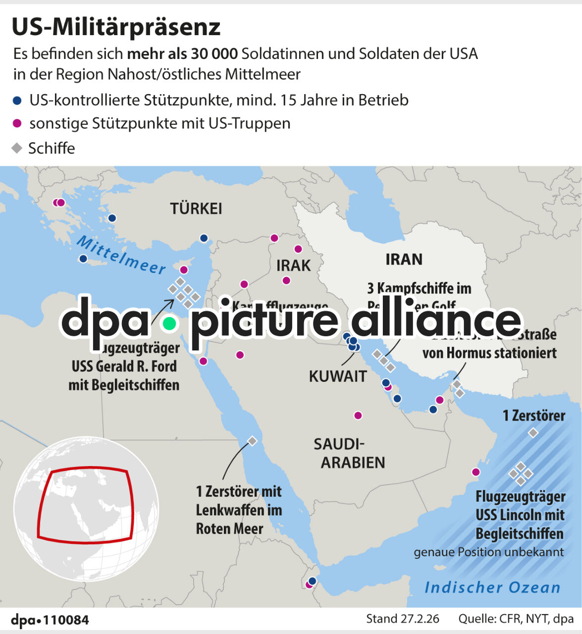US-Militärpräsenz (01.03.2026)