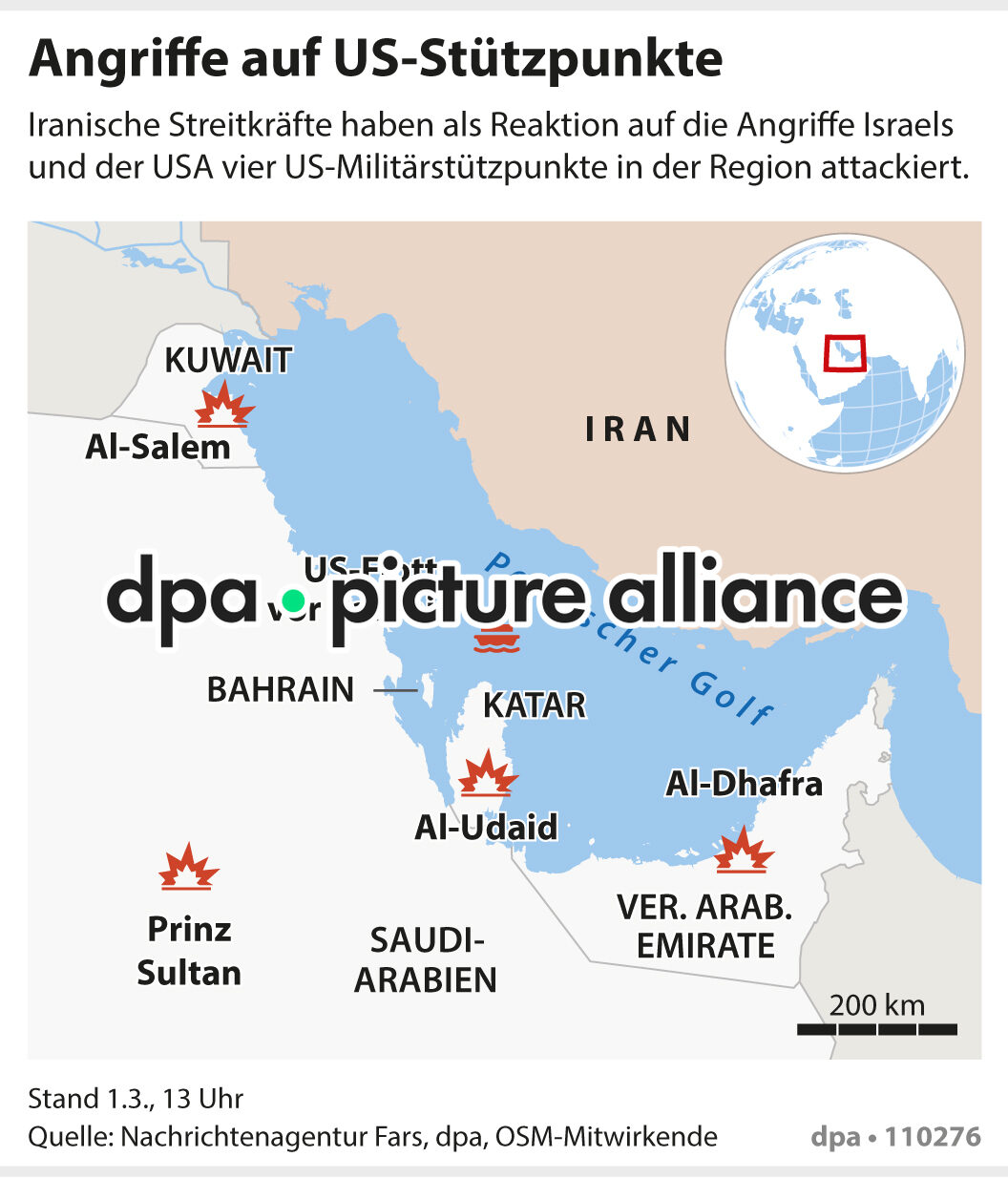 Angriff auf US-Stützpunkte (01.03.2026)