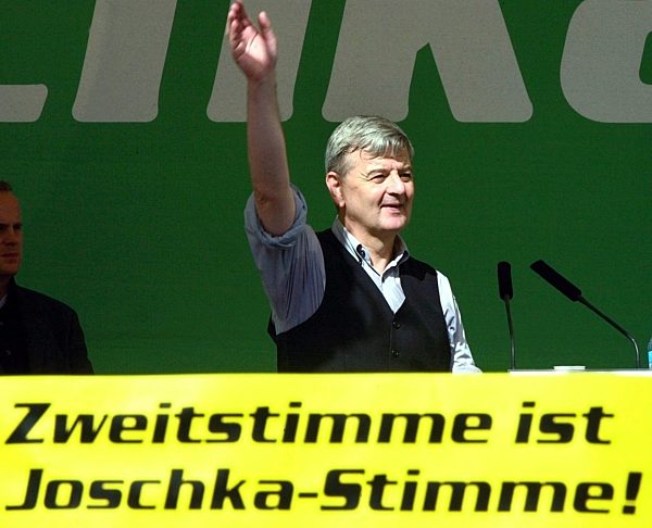 Bundesaußenminister Fischer auf Wahlkampf-Tour