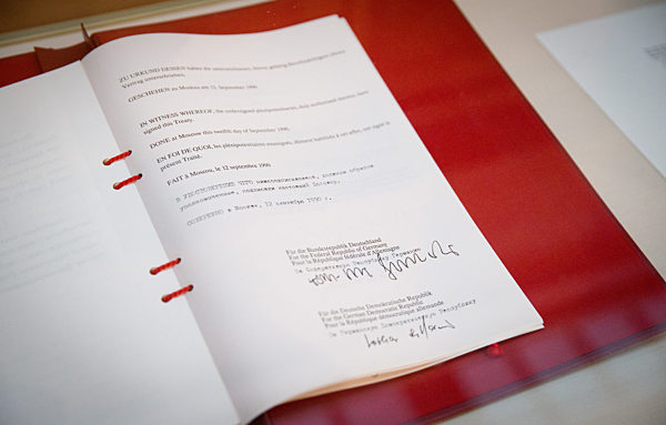 25. Jahrestag - Unterzeichnung des «Zwei-plus-Vier-Vertrags»