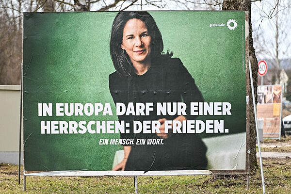 GER, Bundestagswahl 2025, Wahlplakate Memmingen