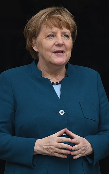 German Chancellor Angela Merkel In Dublin