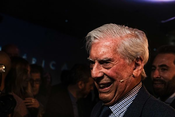 Mario Vargas Llosa In Madrid