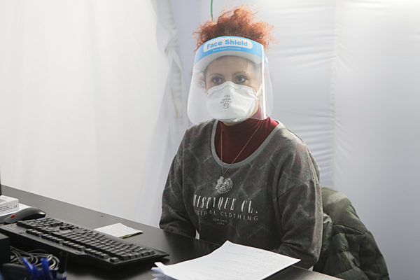 Italian Civil Protection Tent For The Mass Vaccination Campaign