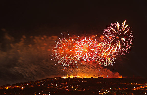 New Year Celebration In Barcelona, Spain