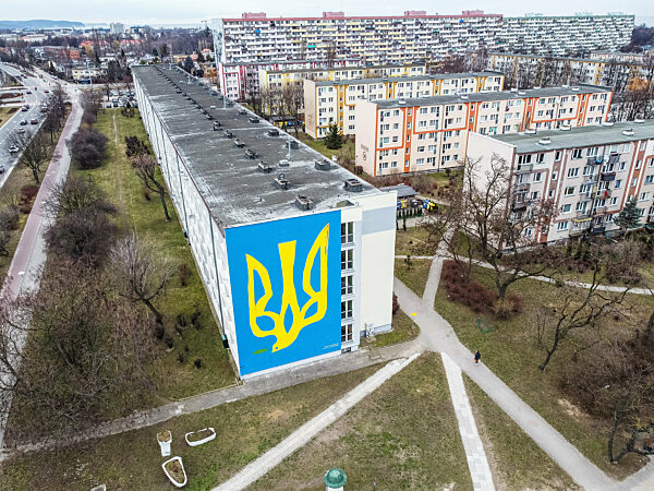 Dove Of Peace For Ukraine Mural In Gdansk, Poland