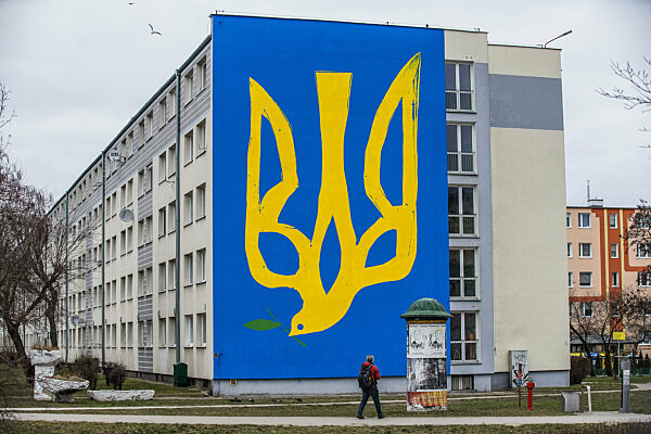 Dove Of Peace For Ukraine Mural In Gdansk, Poland