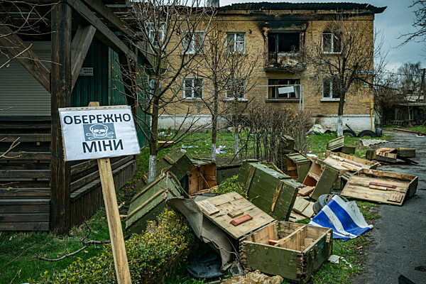 Aftermath Of Russian Army Occupation Of Borodianka, Ukraine