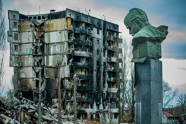 Aftermath Of Russian Army Occupation Of Borodianka, Ukraine