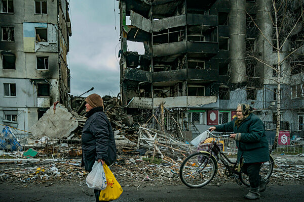 Aftermath Of Russian Army Occupation Of Borodianka, Ukraine