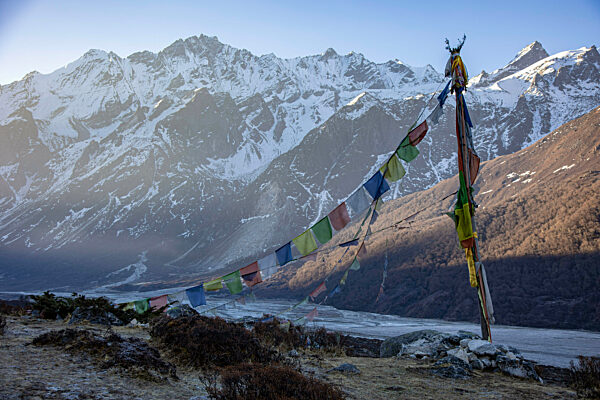 View Of The Himalayas From Tsergo Ri Mountain