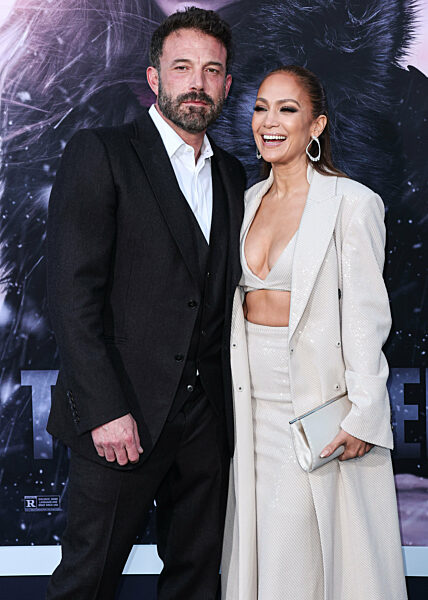 Ben Affleck and wife Jennifer Lopez arrive at the Los Angeles Premiere Of Netflix's 'The Mother'