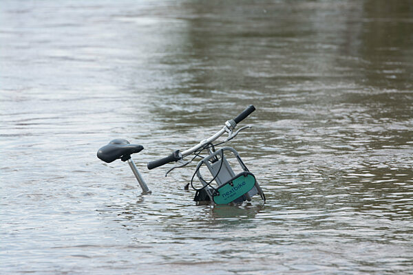 Rhine River Rise  In And Around Bonn After Heavy Rainfall In Saarland