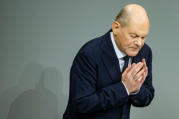 German Chancellor holds a Government Declaration in Bundestag