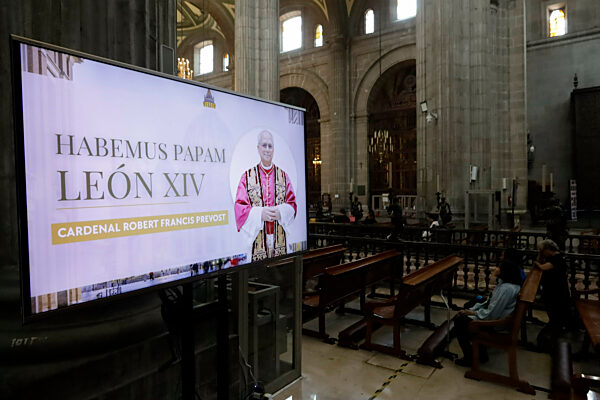 In The Metropolitan Cathedral, Prayers Are Being Held For The New Pope Leo XIV