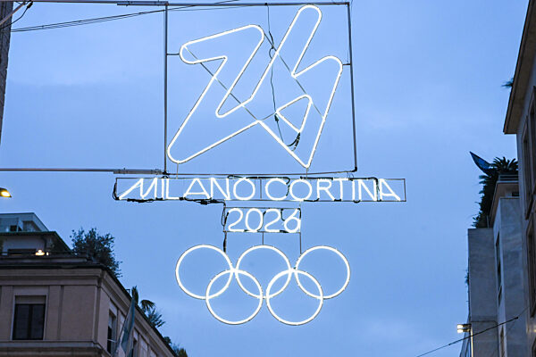 Overviews And Details Of The Brazier And Logos Of The Milan Cortina 2026 Winter Olympic And Paralympic Games In Milan