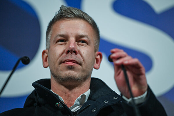 Hungarian Opposition Leader Peter Magyar Campaigns In Eger