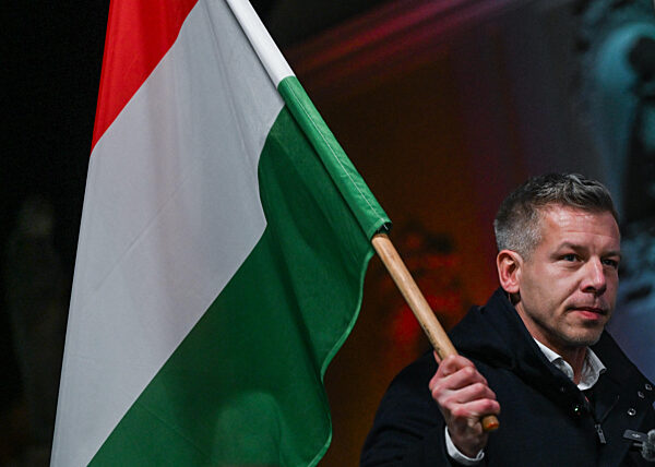 Hungarian Opposition Leader Peter Magyar Campaigns In Eger