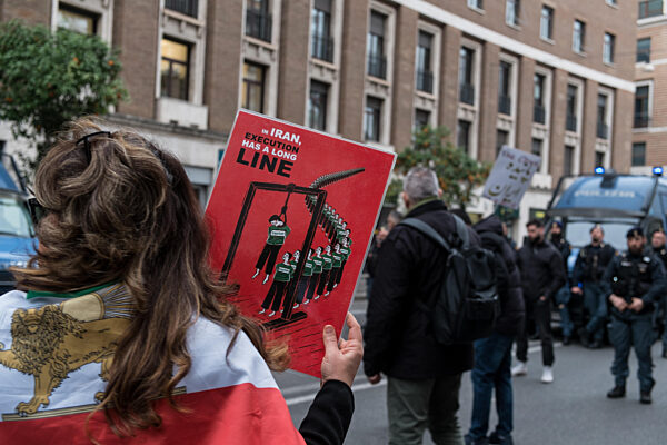 The Anti-regime Iranian Community Celebrates Near The U.S. Embassy