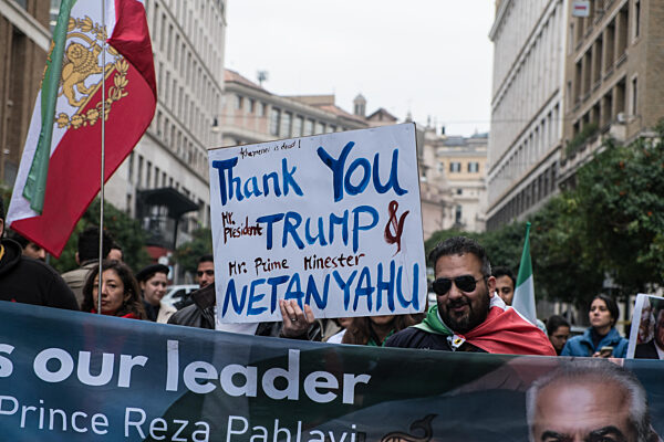 The Anti-regime Iranian Community Celebrates Near The U.S. Embassy