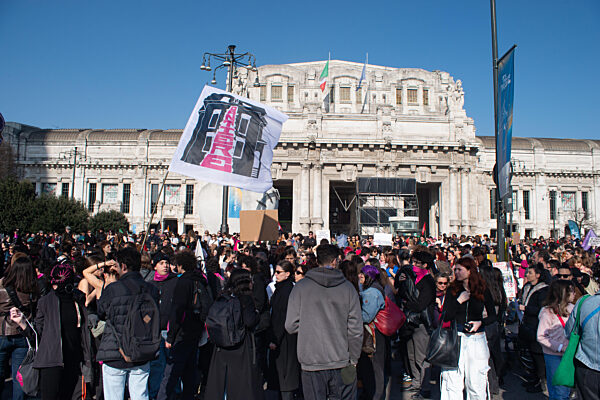 Non Una Di Meno March In Milan, Italy, On 8 March 2026