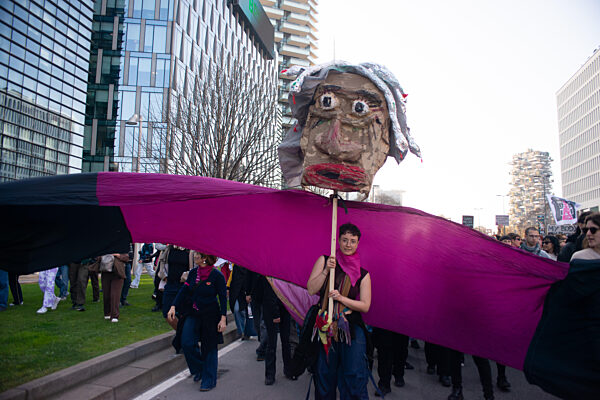 Non Una Di Meno March In Milan, Italy, On 8 March 2026