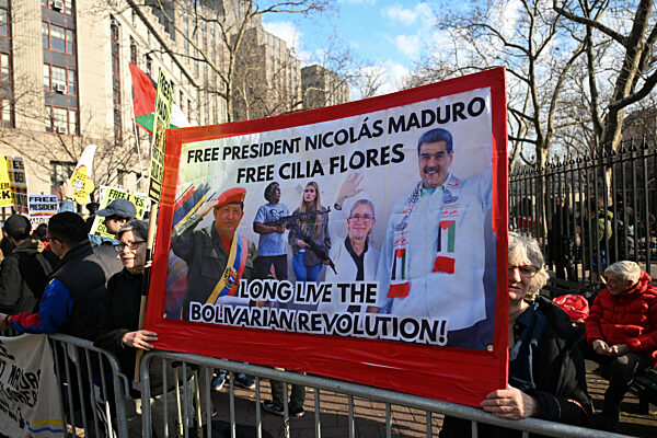 Protesters Gather Outside Nicolas Maduro Trial