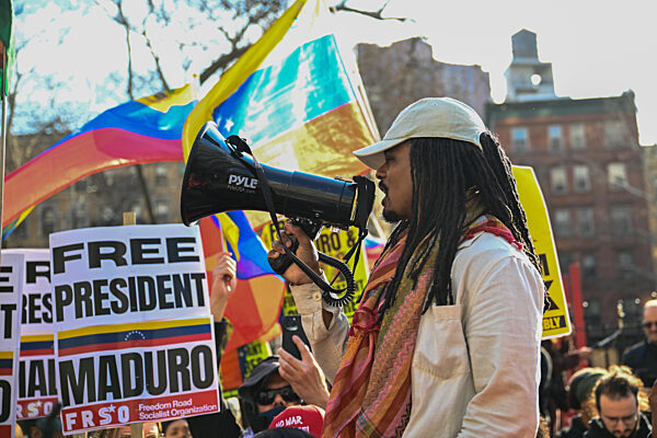 Protesters Gather Outside Nicolas Maduro Trial
