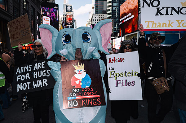 Massive Crowds In New York For The "No Kings" Protest