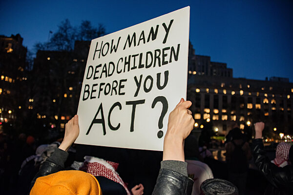 Autonomous Protest Against President Trump's Threat Of Anniliating Iran In New York City