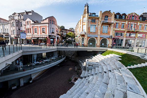 Part of the Roman stadium, Plovdiv, Bulgaria