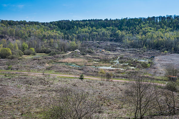 Overlook over the Unesco world heritage sight Messel pit, Hesse, Germany