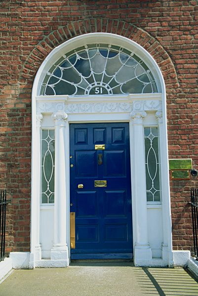 Georgian doorway, Dublin, County Dublin, Republic of Ireland, Europe