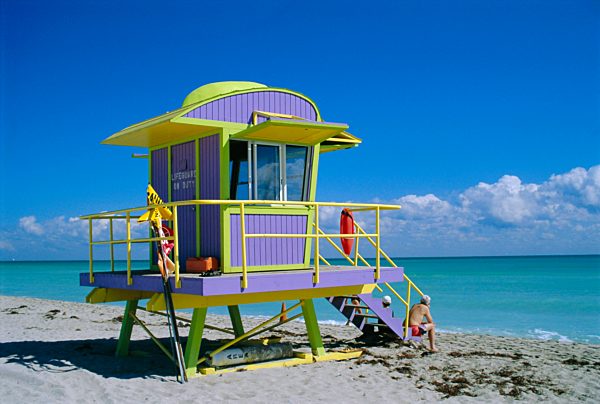 Lifeguard Station, South Beach, Miami Beach, Florida, USA