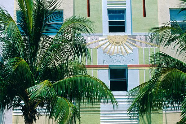 Art Deco Building detail, South Beach, Miami Beach, Florida, USA