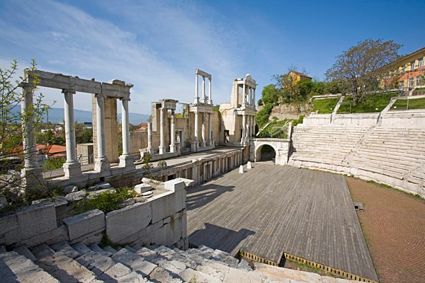 Roman theatre of ancient Philippopolis, Plovdiv, Bulgaria, Europe