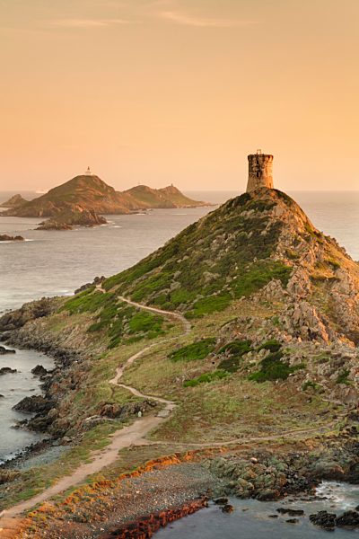 Tour de la Parata and the islands of Iles Sanguinaires, Corsica, France