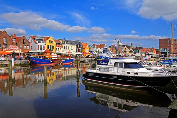 Harbour of Husum, Schleswig-Holstein, Germany