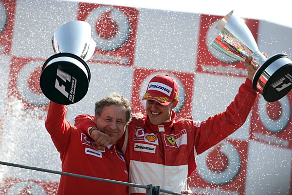 Motorsport / Formula 1: Grand Prix Italy 2006, Jean Todt (Teamchef Ferrari) and Michael Schumacher (GER, Ferrari)