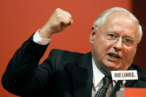Der Partei- und Fraktionsvorsitzende der Partei Die Linke, Oskar Lafontaine...