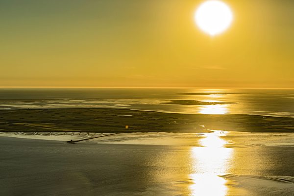 Küstenbereich der Nordsee - Insel in Pellworm im Bundesland Schleswig-Holstein
