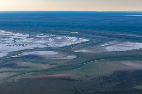Wattenmeer der Nordsee- Küste bei Cuxhaven im Bundesland Niedersachsen