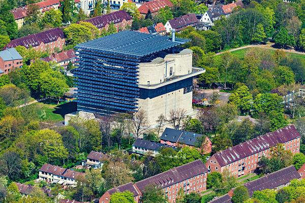Bunker- Gebäudekomplex der Waterkant - Hambug Event im Ortsteil Wilhelmsburg in Hamburg, Deutschland