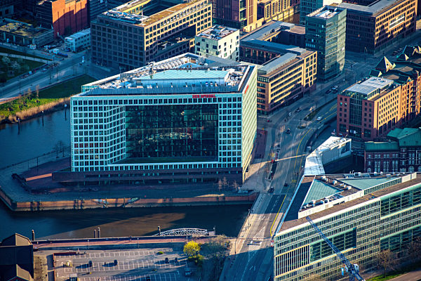 Bürogebäude des Geschäftshauses der SPIEGEL-Verlag Rudolf Augstein GmbH & Co. KG in Hamburg, Deutschland