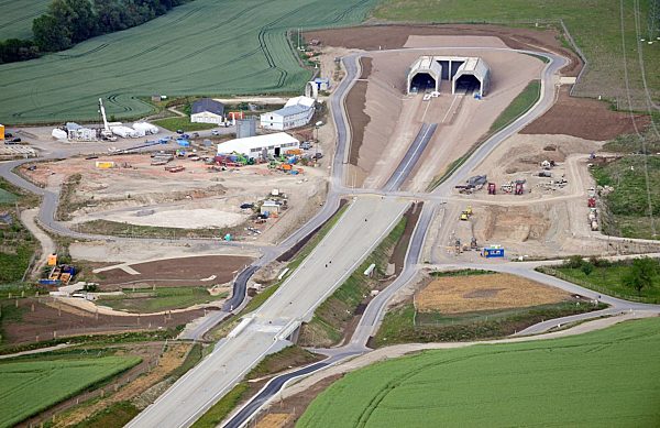 ICE-Neubaustrecke bei Eßleben-Teutleben in Thüringen
