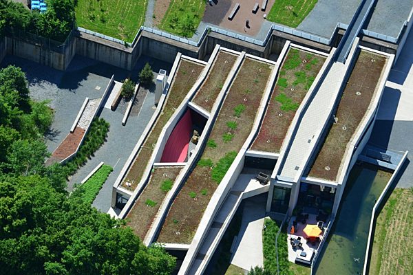 Gelände des UNESCO Welterbe Grube Messel im Bundesland Hessen