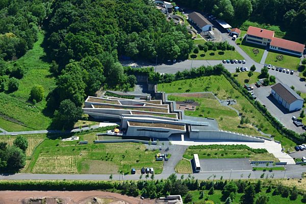 Gelände des UNESCO Welterbe Grube Messel im Bundesland Hessen