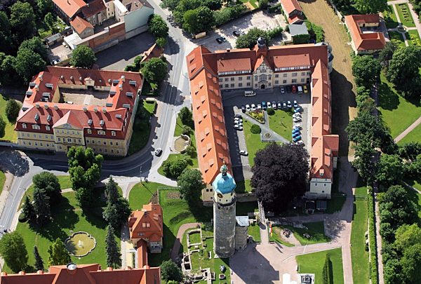 Schloss und Schlossruine Neideck in Arnstadt im Bundesland Thüringen