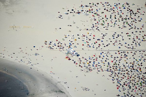 Sandstrand- Landschaft in Borkum im Bundesland Niedersachsen